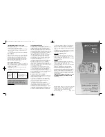 Bionaire BW2100 Instruction Leaflet preview