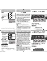 Bionaire BWF0522E Instruction Leaflet предпросмотр