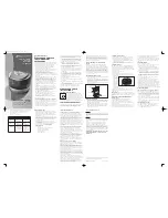 Bionaire BWM2600 Instruction Leaflet preview