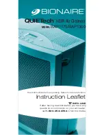 Предварительный просмотр 1 страницы Bionaire QuieTech BAP1175 Instruction Leaflet