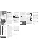 Bionaire QuieTech BDQ24 Instruction Manual предпросмотр