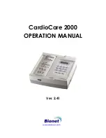 Bionet CardioCare 2000 Operation Manual предпросмотр