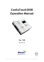 Предварительный просмотр 1 страницы Bionet CardioTouch3000 Operation Manual