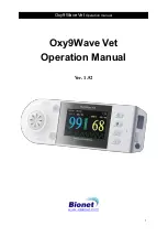 Bionet Oxy9Wave Vet Operation Manual предпросмотр