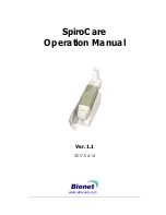 Bionet SpiroCare Operating Manual предпросмотр