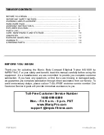 Preview for 2 page of Bionic Body NS-1009 Assembly & Owners Manual