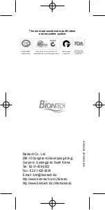 Preview for 20 page of Biontech BTH-101T User Manual