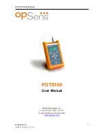 Предварительный просмотр 1 страницы BIOPAC Systems, Inc. Opsens FOTS100 User Manual