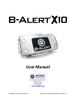 BIOPAC Systems B-ALERT X10 User Manual предпросмотр