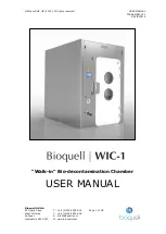 Preview for 1 page of Bioquell WIC-1 User Manual