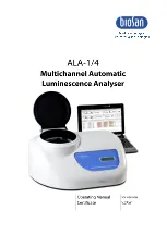 Biosan Automatic Luminescence Analyser ALA1/4 Operating Manual предпросмотр