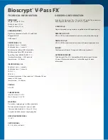 Preview for 2 page of bioscrypt BIOSCRYPT V-PASS FX Datasheet