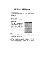 Предварительный просмотр 3 страницы Biostar G31-M7 OC - SETUP Manual