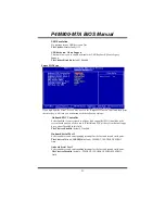 Предварительный просмотр 22 страницы Biostar P4M800-M7A - BIOS SETUP Manual