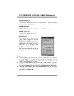 Предварительный просмотр 3 страницы Biostar T5XE CFX - BIOS Bios Manual