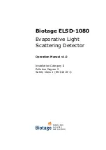 Предварительный просмотр 1 страницы Biotage ELSD-1080 Operation Manual