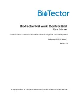 Предварительный просмотр 1 страницы Biotector Network Control Unit User Manual