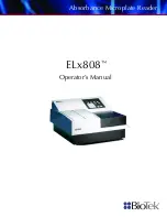 Предварительный просмотр 1 страницы Biotek ELx808 Operator'S Manual