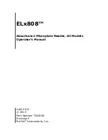 Предварительный просмотр 3 страницы Biotek ELx808 Operator'S Manual