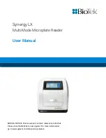 Предварительный просмотр 1 страницы Biotek Synergy LX User Manual