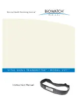 BiOWATCH VITAL SIGNS TRANSMITTER VST 3 Instruction Manual предпросмотр