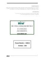 Предварительный просмотр 3 страницы Biral SWS-100-LW: SWS-200-LW User Manual