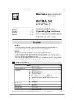 Preview for 9 page of Bircher Reglomat INTRA 50 Operating Instructions Manual