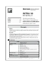 Preview for 17 page of Bircher Reglomat INTRA 50 Operating Instructions Manual