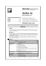 Preview for 25 page of Bircher Reglomat INTRA 50 Operating Instructions Manual