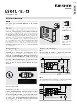 Preview for 1 page of Bircher ESR-1 Operating Instructions Manual