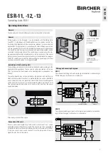 Preview for 3 page of Bircher ESR-1 Operating Instructions Manual