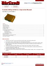 Предварительный просмотр 1 страницы BirCraft BADCD12-10 Operation Manual