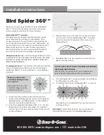 Предварительный просмотр 1 страницы Bird b gone Bird Spider 360 Installation Instructions