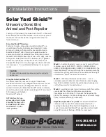 Bird b gone Solar Yard Shield Installation Instructions предпросмотр