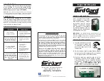 Preview for 1 page of Bird Gard Super Pro Instructions