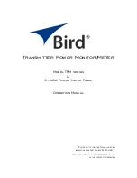 BIRD 3140A Panel Operation Manual предпросмотр