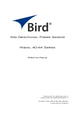 BIRD 4044 Series Operation Manual preview