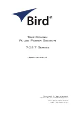 Предварительный просмотр 1 страницы BIRD 7027 Series Operation Manual