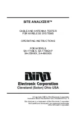 BIRD SITE ANALYZER SA-1700EX Operating Instructions Manual preview