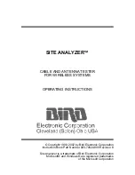 Preview for 1 page of BIRD Site Analyzer SA-2000 Operating Instructions Manual