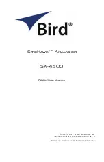 BIRD SiteHawk SK-200-TC Operation Manual предпросмотр