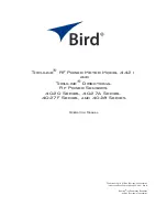 BIRD Thruline 4028A250K Operation Manual предпросмотр