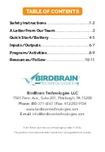 Предварительный просмотр 3 страницы Birdbrain FINCH ROBOT 2.0 User Manual