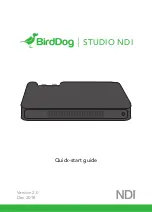 Предварительный просмотр 1 страницы birddog Studio NDI Quick Start Manual