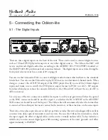 Preview for 9 page of Birdland Audio Odeon-lite Owner'S Manual