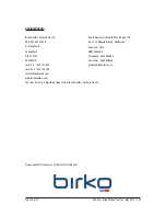 Preview for 12 page of Birko 1003203 Operation Manual