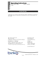 Preview for 12 page of Birko 1005004 Operating Instructions Manual