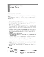 Предварительный просмотр 4 страницы Birko 1200325 Operating Instructions Manual