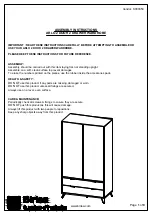 Предварительный просмотр 2 страницы Birlea ARLO 2 DOOR 2 DRAWER WARDROBE Assembly Instructions Manual