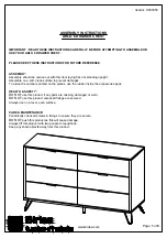 Предварительный просмотр 2 страницы Birlea ARLO 6 DRAWER CHEST Assembly Instructions Manual